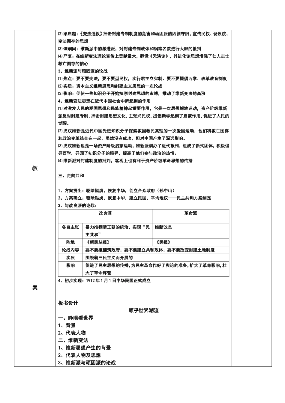 人民版必修三高二年级历史教案 上学期_第2页