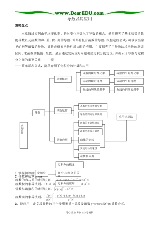 苏教版高中数学选修2-2导数及其应用
