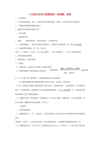 2012届中考化学专项复习重点教案5