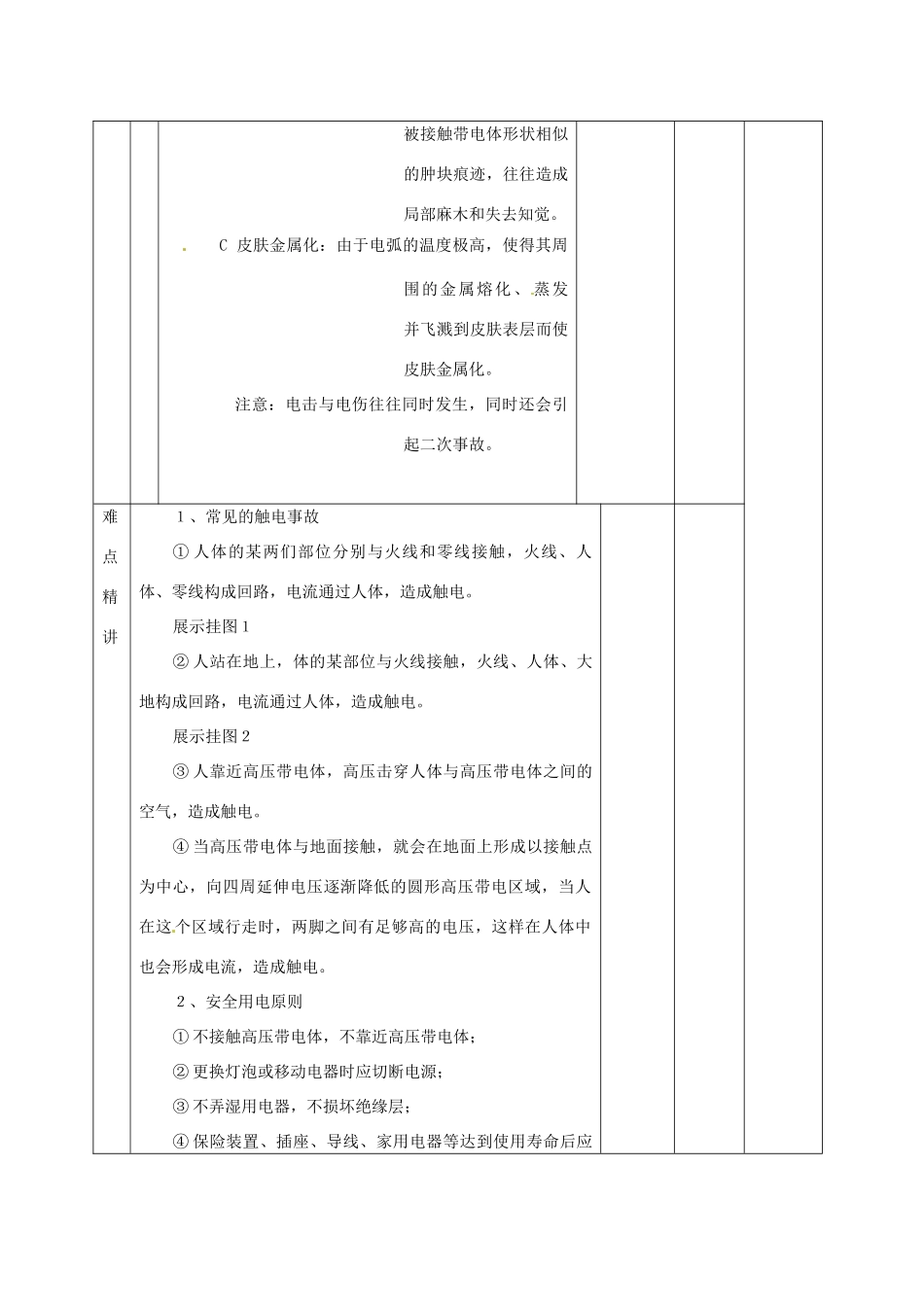 山东省邹平县实验中学九年级物理全册 19.3 安全用电学案 （新版）新人教版_第3页