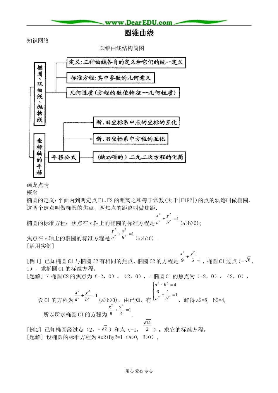 苏教版高中数学选修1-1圆锥曲线2_第1页