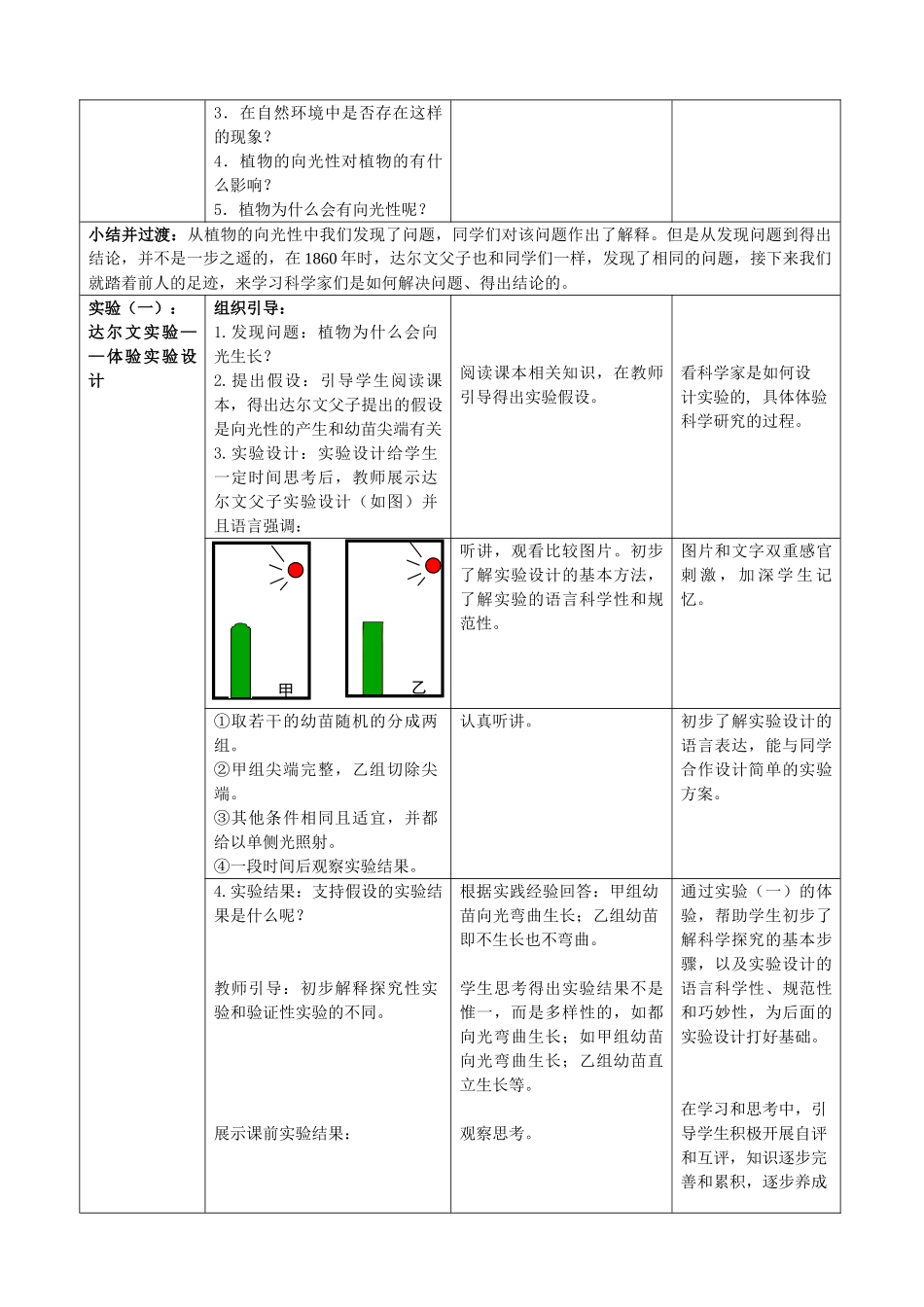 长素的发现的教学设计（教学建议）宁波_第3页