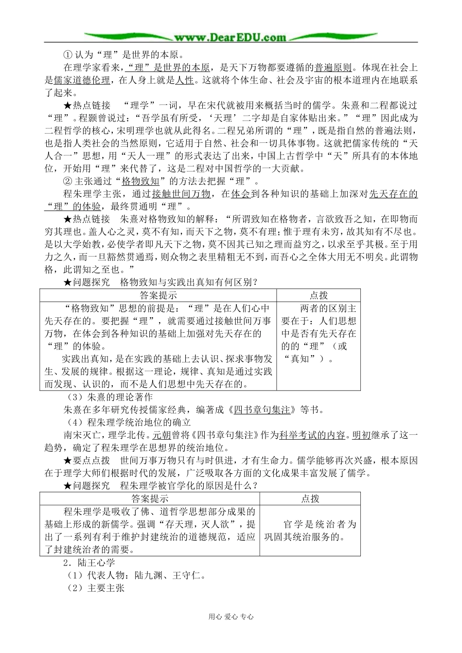 岳麓版高中历史必修3宋明理学_第2页