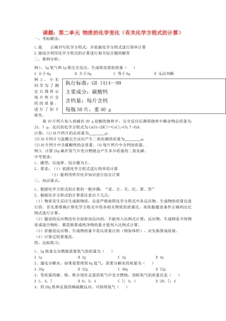 2013届九年级化学稳步提升复习教案18