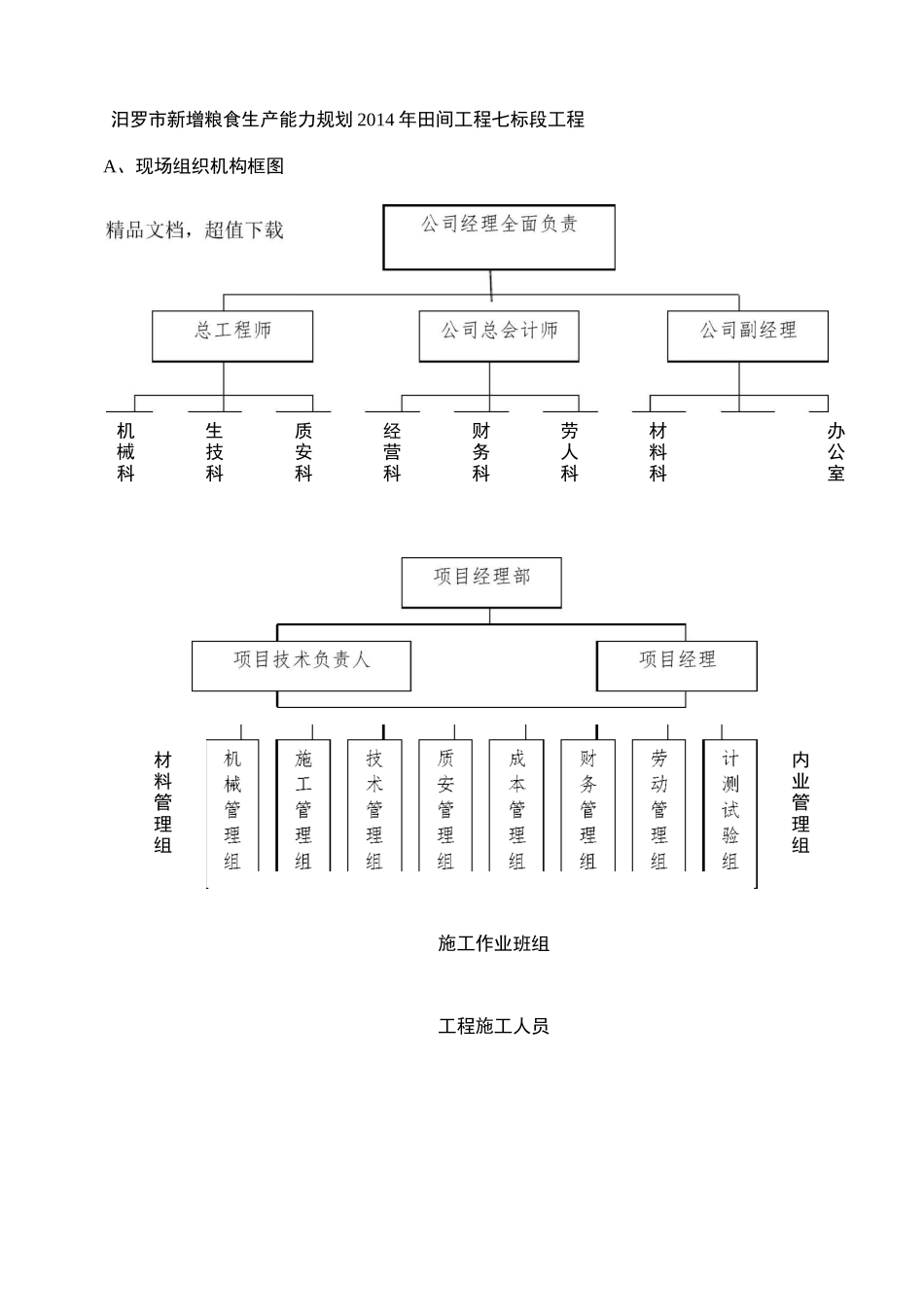 项目管理机构说明_第1页