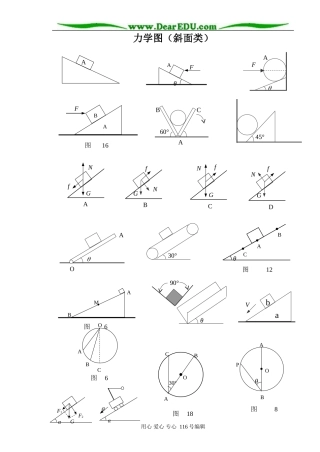 物理图符物理教师编辑图专用 斜面上物体图
