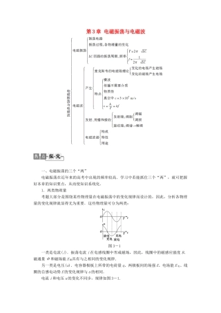 高中物理 第3章 电磁振荡与电磁波章末复习课教师用书 粤教版选修3-4-粤教版高二选修3-4物理教案