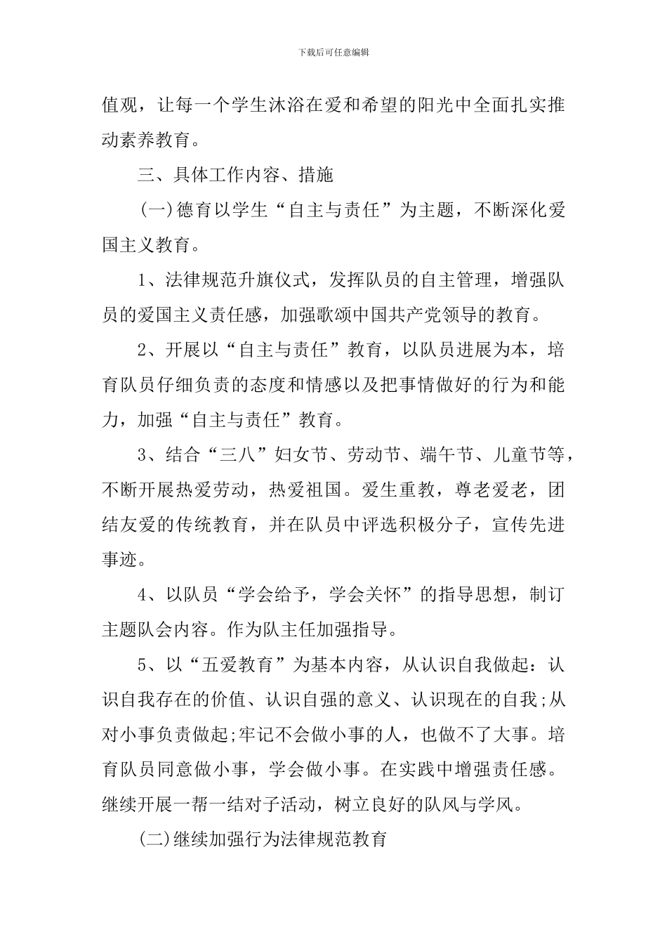 2024少先队辅导员工作计划_第2页