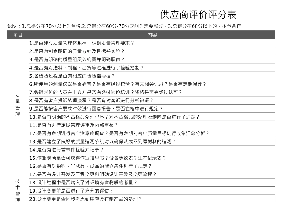 供应商评价评分表_第1页