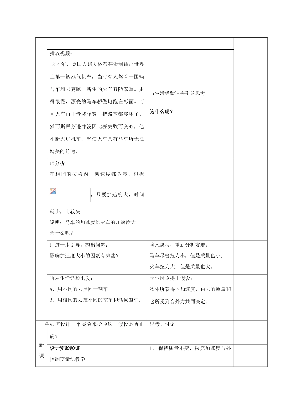 高中物理 第5章 第2节 牛顿第二定律教案3 鲁科版必修1-鲁科版高一必修1物理教案_第3页