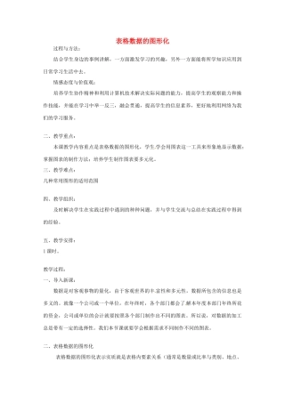 高中信息技术《表格数据的图形化》教案-人教版高中全册信息技术教案