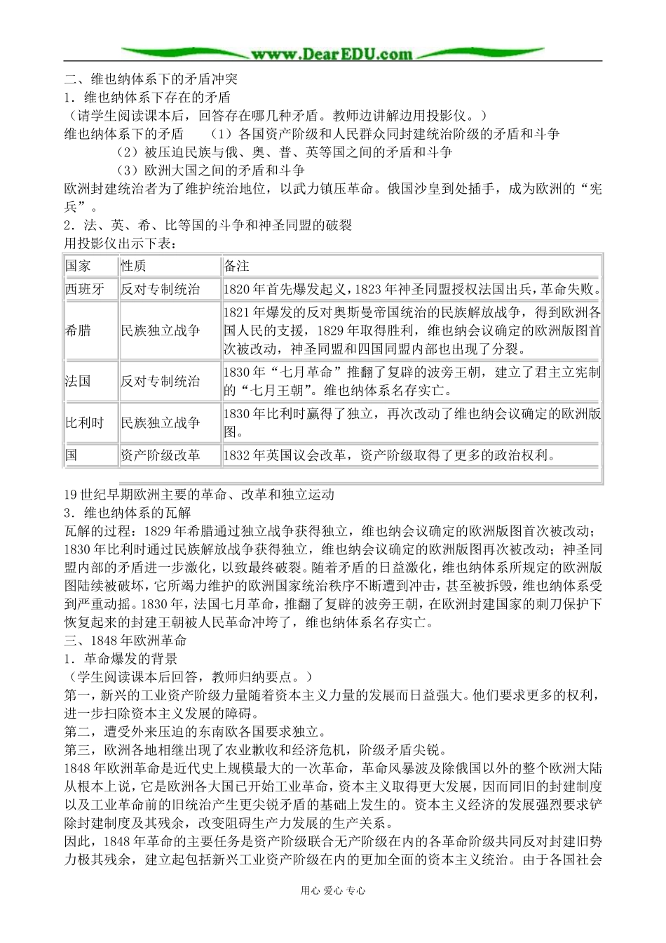 人教版高二历史上册19世纪前期的欧洲和1848年革命1_第3页