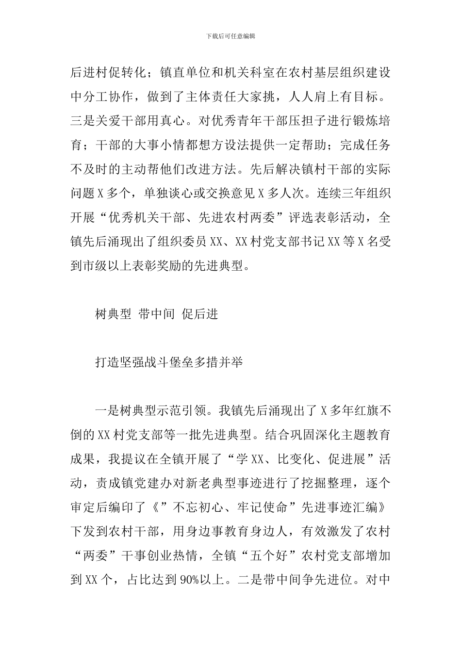 2024年X镇党委书记履行基层党建责任制述职报告_第2页