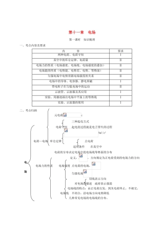 湖北省红安一中高三物理书联版资料 电场