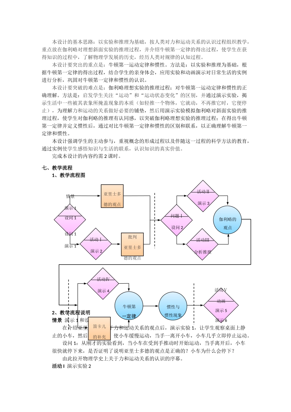 上海地区优秀高一物理 第三章 A 惯性 牛顿第一定律教案 沪科版_第2页
