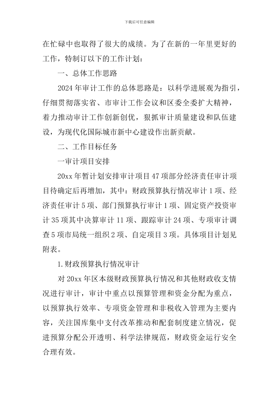 审计个人工作计划怎么写2024_第3页