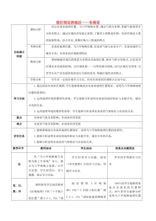湖北省武汉市高考地理总复习 区域地理 我们邻近的地区——东南亚教案-人教版高三全册地理教案