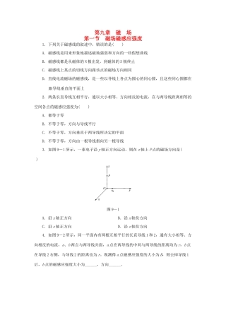 广东省河源市龙川县第一中学高中物理 第三章 磁场练习 新人教版选修3-1