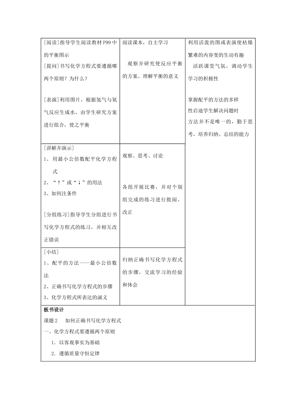 2013年秋九年级化学上册 第五单元 化学方程式 课题2 如何正确书写化学方程式教案（1） （新版）新人教版_第2页