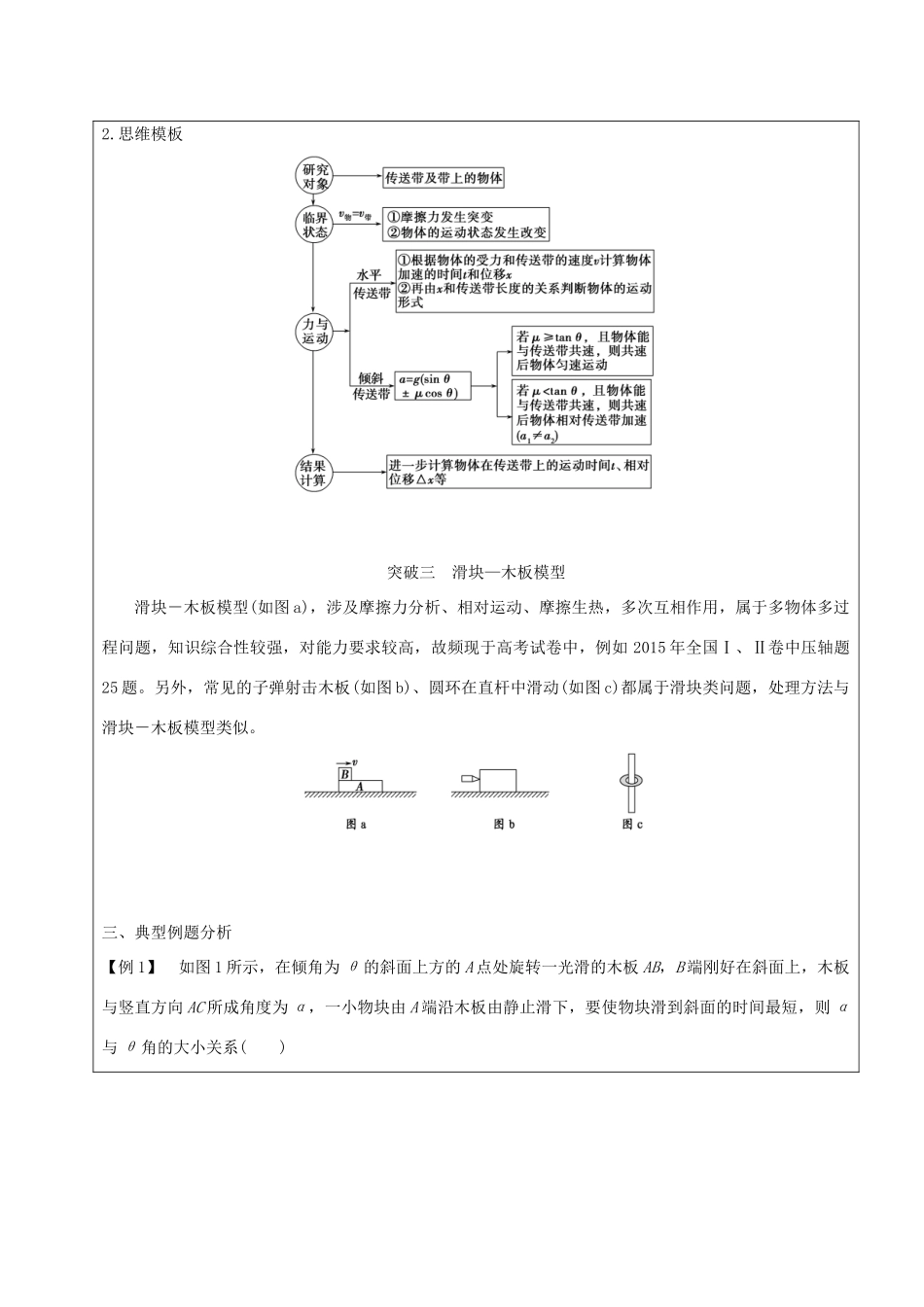 云南省峨山彝族自治县高三物理一轮复习 牛顿定律综合应用（二）教案-人教版高三全册物理教案_第3页