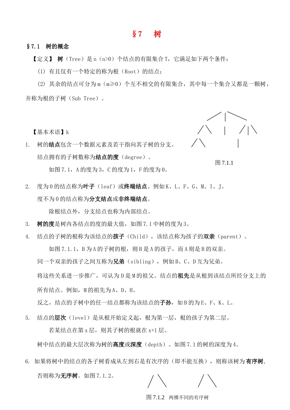 高中信息技术 竞赛班数据结构专项培训教程 07树教案-人教版高中全册信息技术教案_第1页