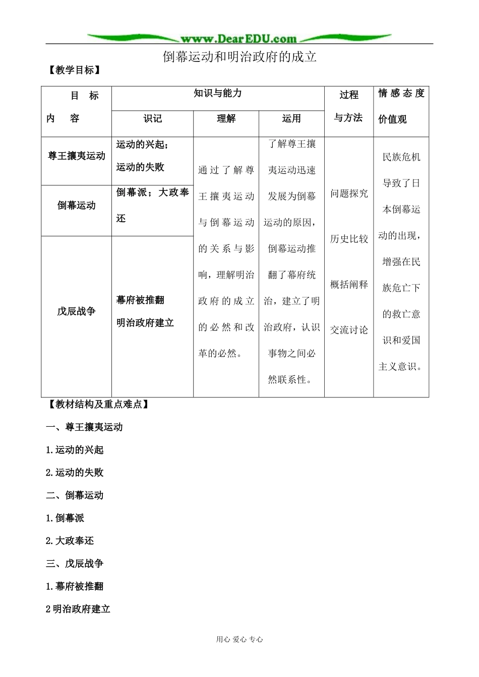 新人教版高中历史选修1倒幕运动和明治政府的成立_第1页