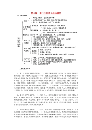 2015九年级历史下册 第6课 第二次世界大战的爆发教材解析 新人教版