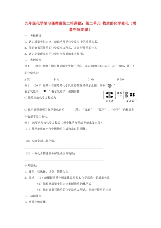 2012届中考化学要点专项复习教案26