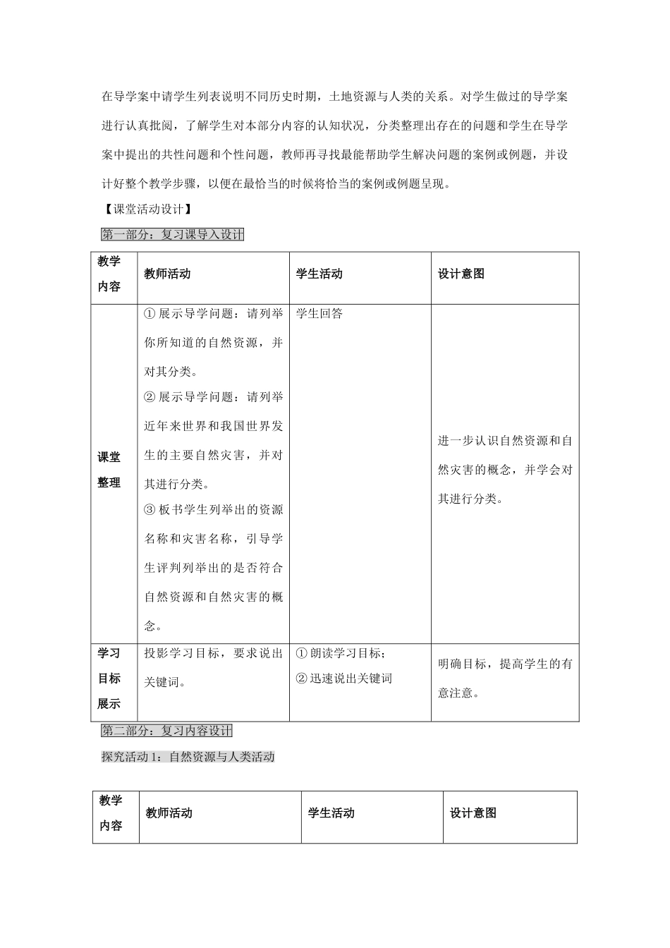 江苏省扬州市高考地理二轮专题复习 自然环境对人类活动的影响 第2课时 自然资源及自然灾害与人类活动教案-人教版高三全册地理教案_第2页