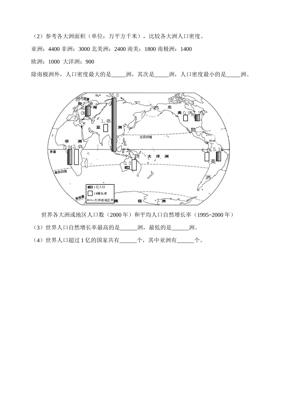 七年级地理下册第一章 认识大洲 第一节 亚洲及欧洲 （第6课时学案）仁爱湘教版_第3页