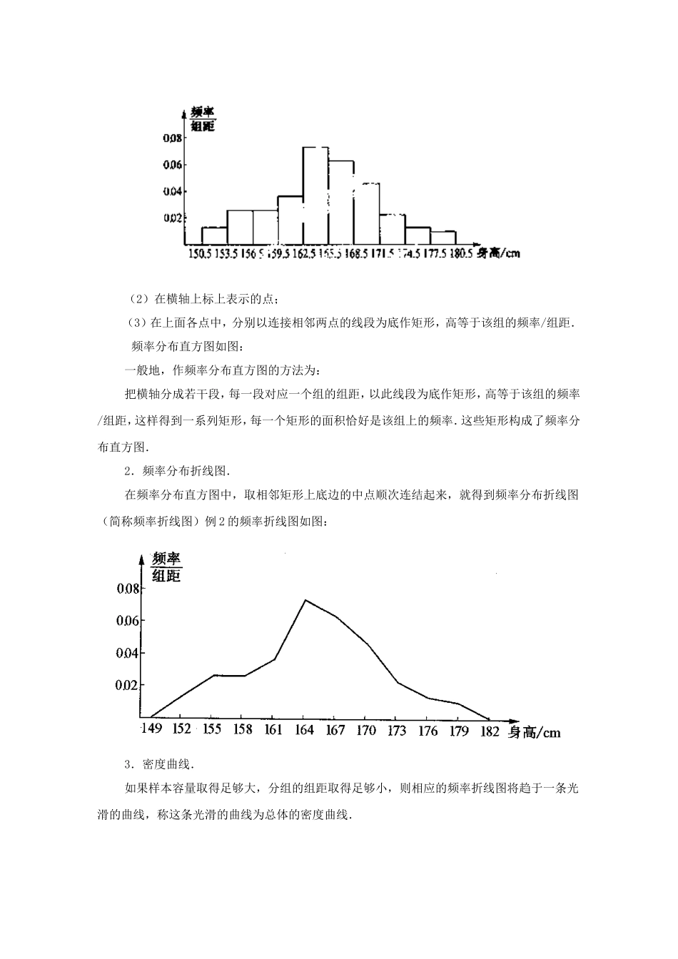 江苏省常州市西夏墅中学高中数学 2.2.2 频率分布直方图与折线图教案 新人教版必修3_第3页