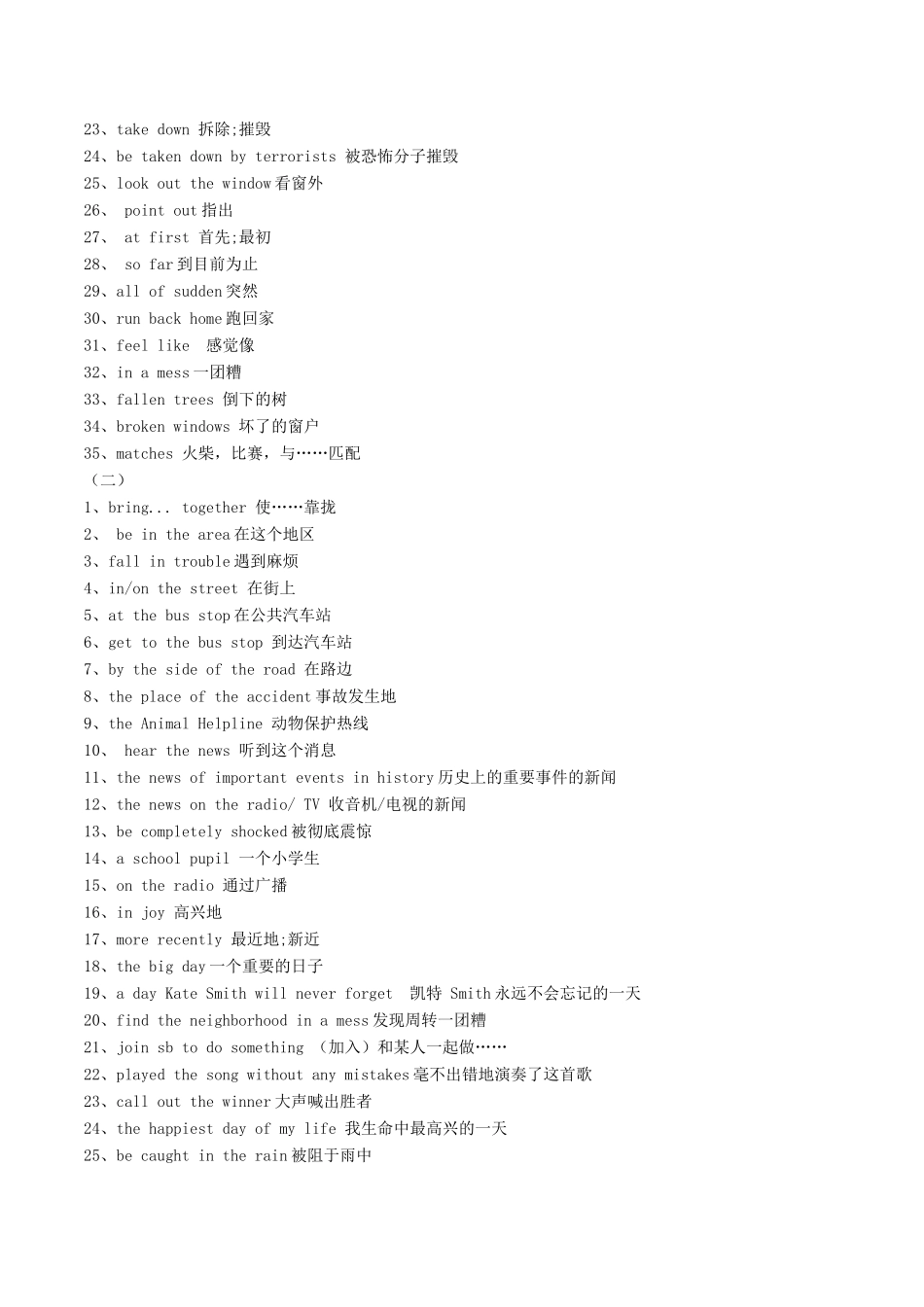 （水滴系列）八年级英语下学期期中复习 Unit 5 What were you doing when the rainstorm came学案 （新版）人教新目标版-（新版）人教新目标版初中八年级全册英语学案_第2页