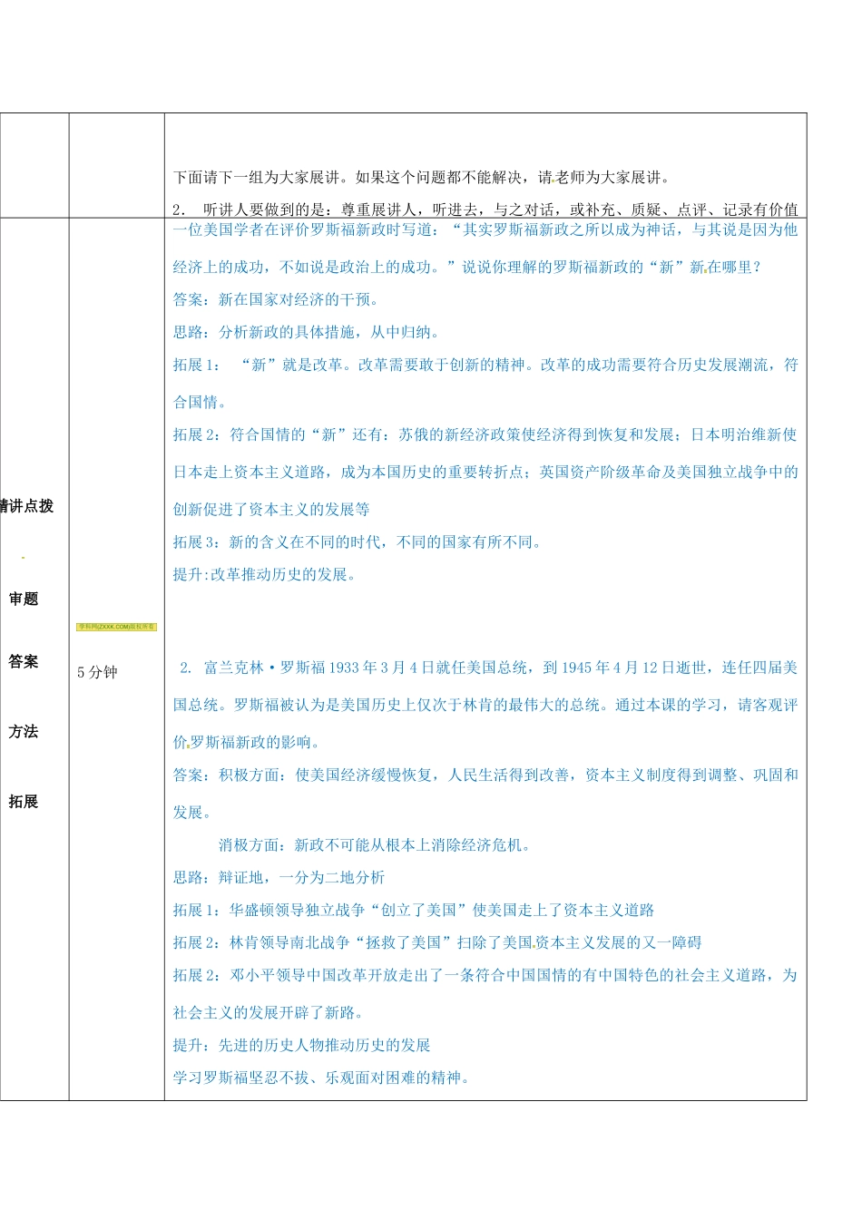 山东省济阳县九年级历史下册 4 经济大危机导学案设计 新人教版-新人教版初中九年级下册历史学案_第3页