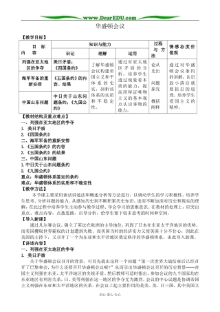 新人教版高中历史选修3华盛顿会议