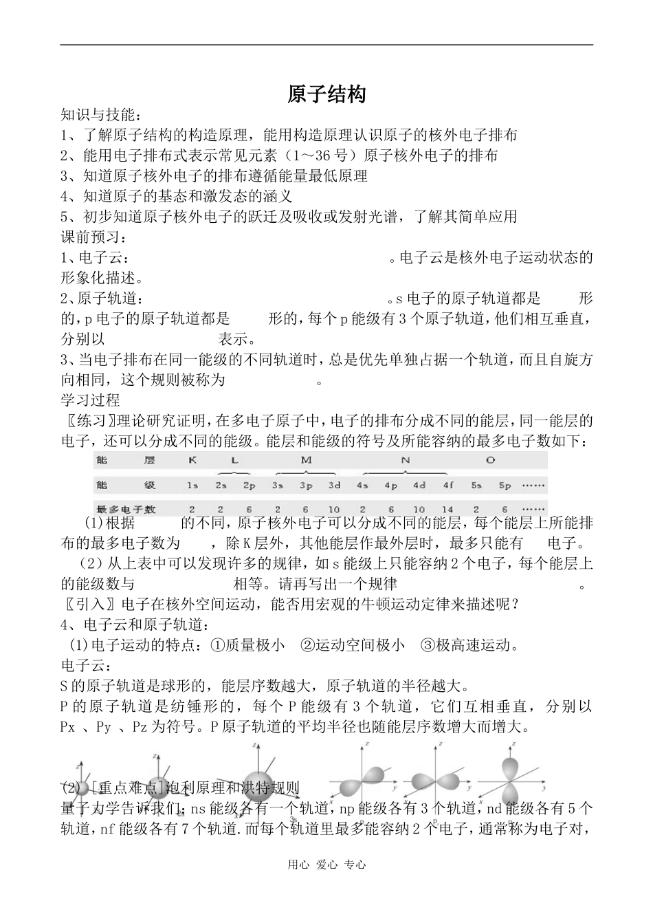 高中物理原子结构2人教版选修3-5_第1页