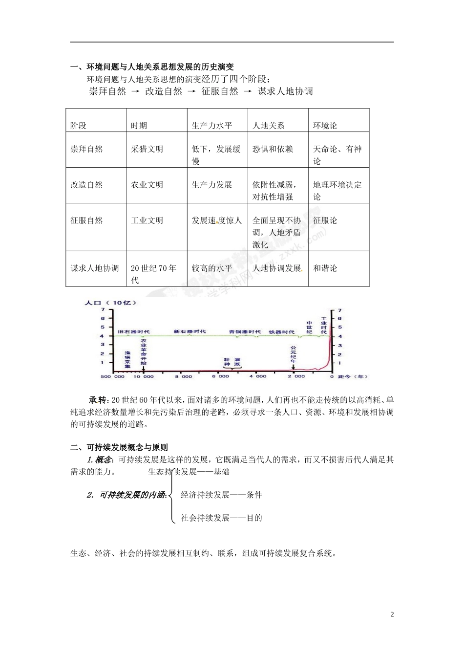 云南省开远四中高一地理《83可持续发展》教案鲁教版_第2页