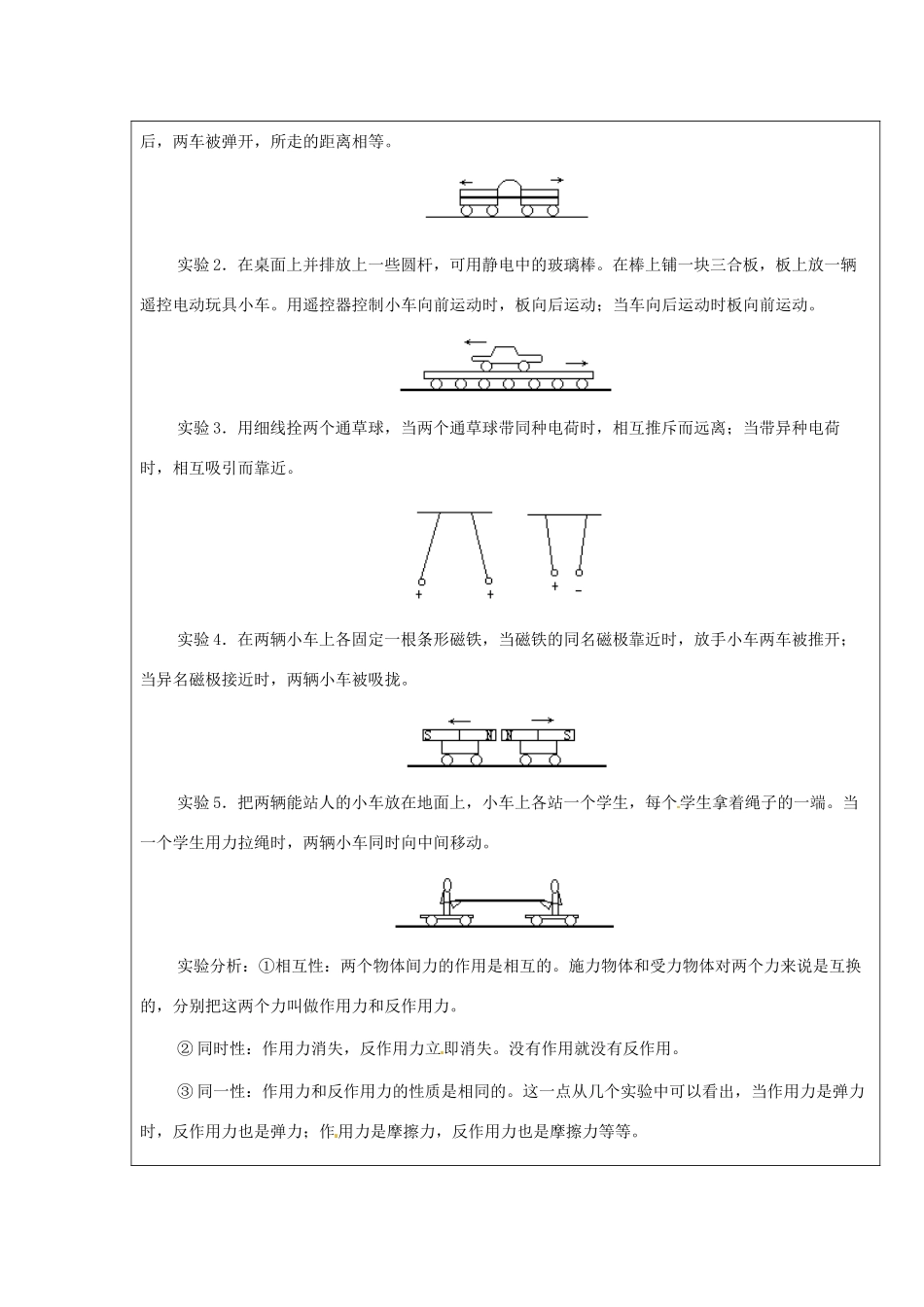 广东省陆河外国语学校高中物理《3.6 作用力与反作用力》教案 新人教版必修1_第2页