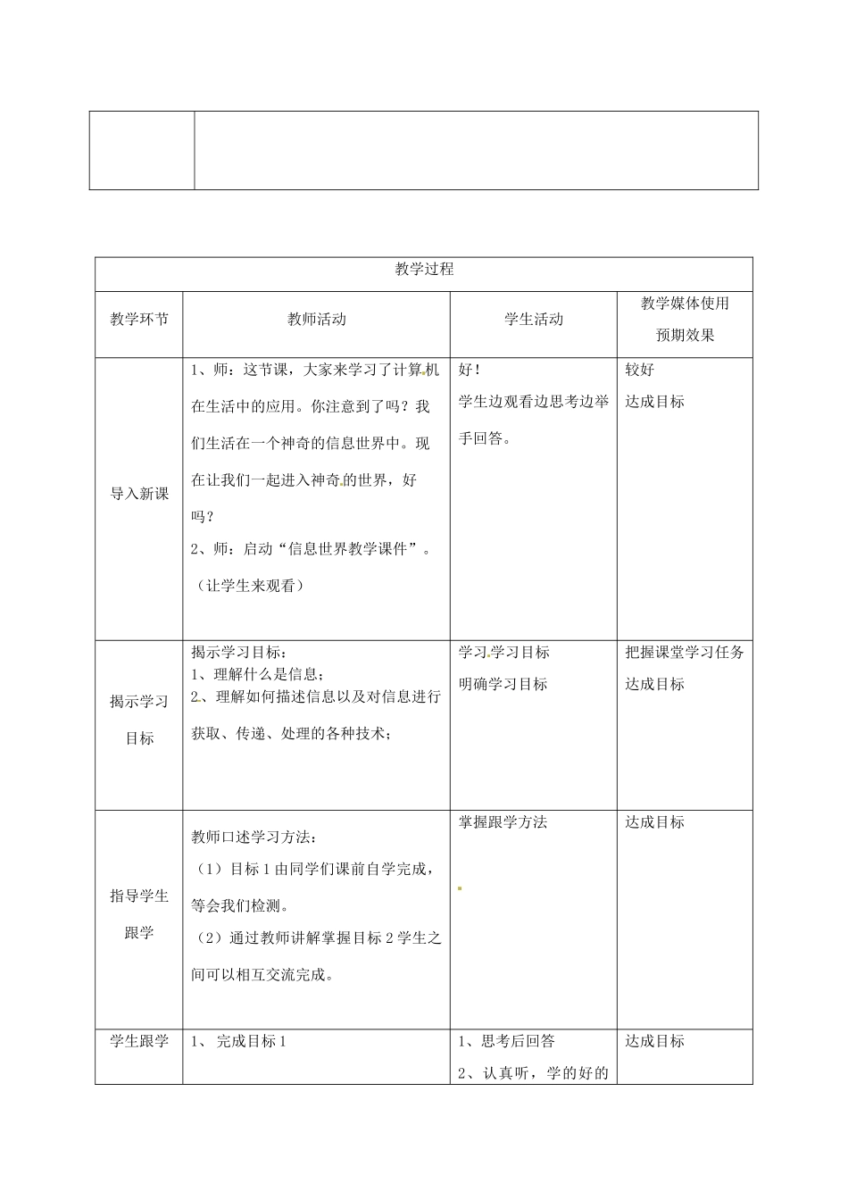高中信息技术上册《第1课 信息与信息技术》教案-人教版高中上册信息技术教案_第2页