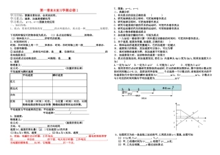 高中物理 第一章章末复习教案新人教版必修1