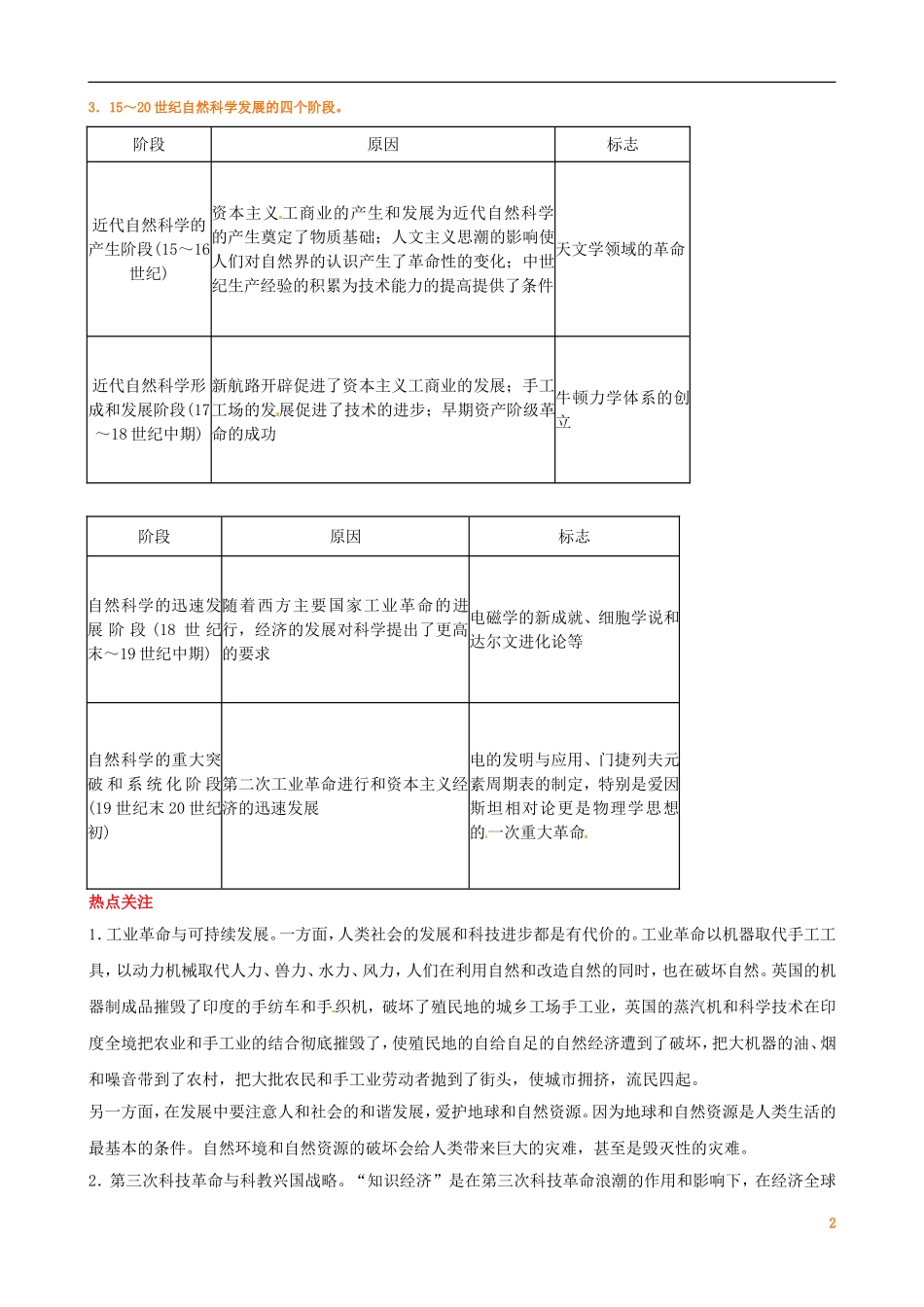 广东省陆河外国语学校高中历史《第4单元 单元总结》教案 新人教版必修3_第2页