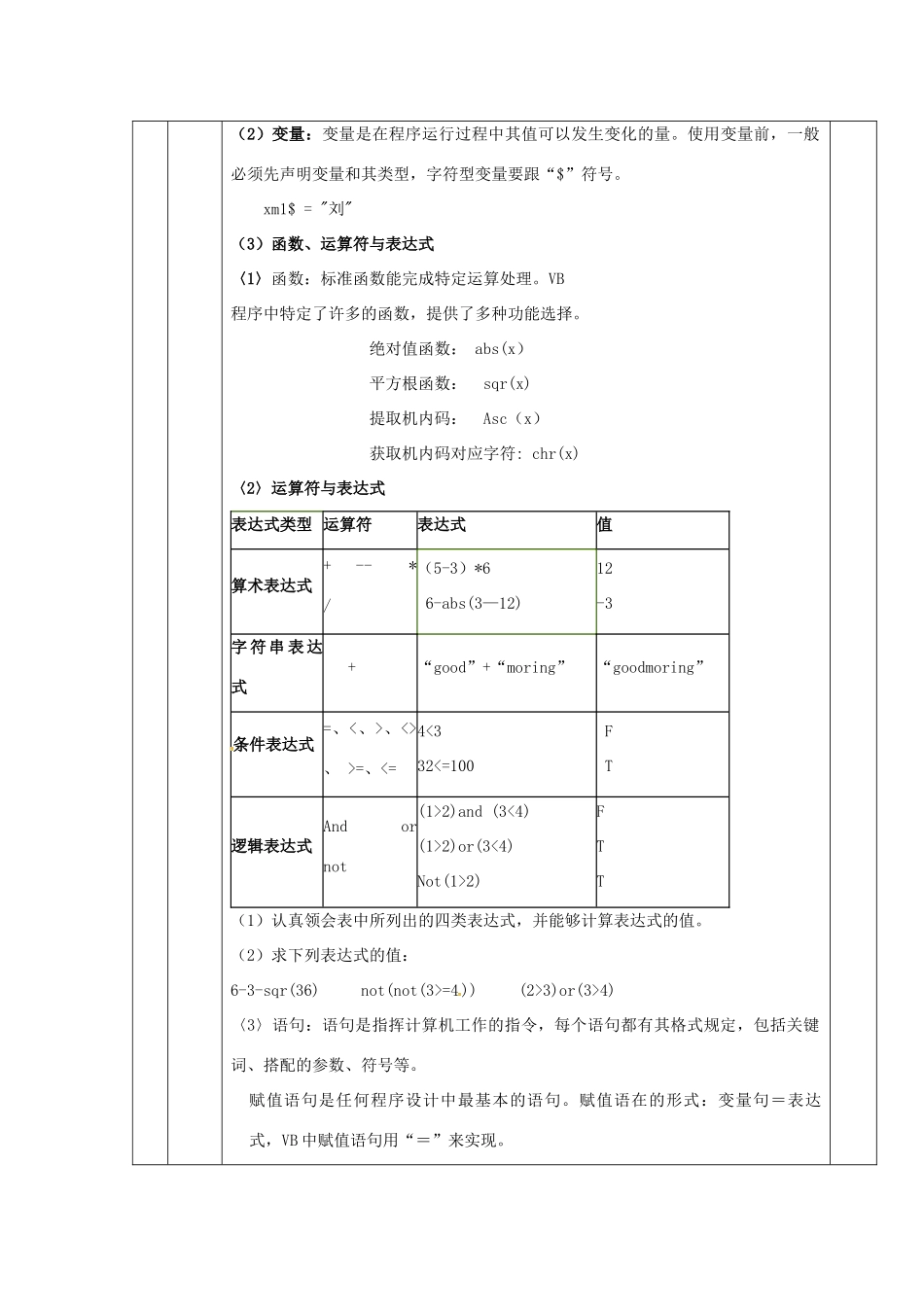 高中信息技术 4.1编制计算机程序解决问题 第2课时教案 粤教版必修1-粤教版高一必修1信息技术教案_第2页