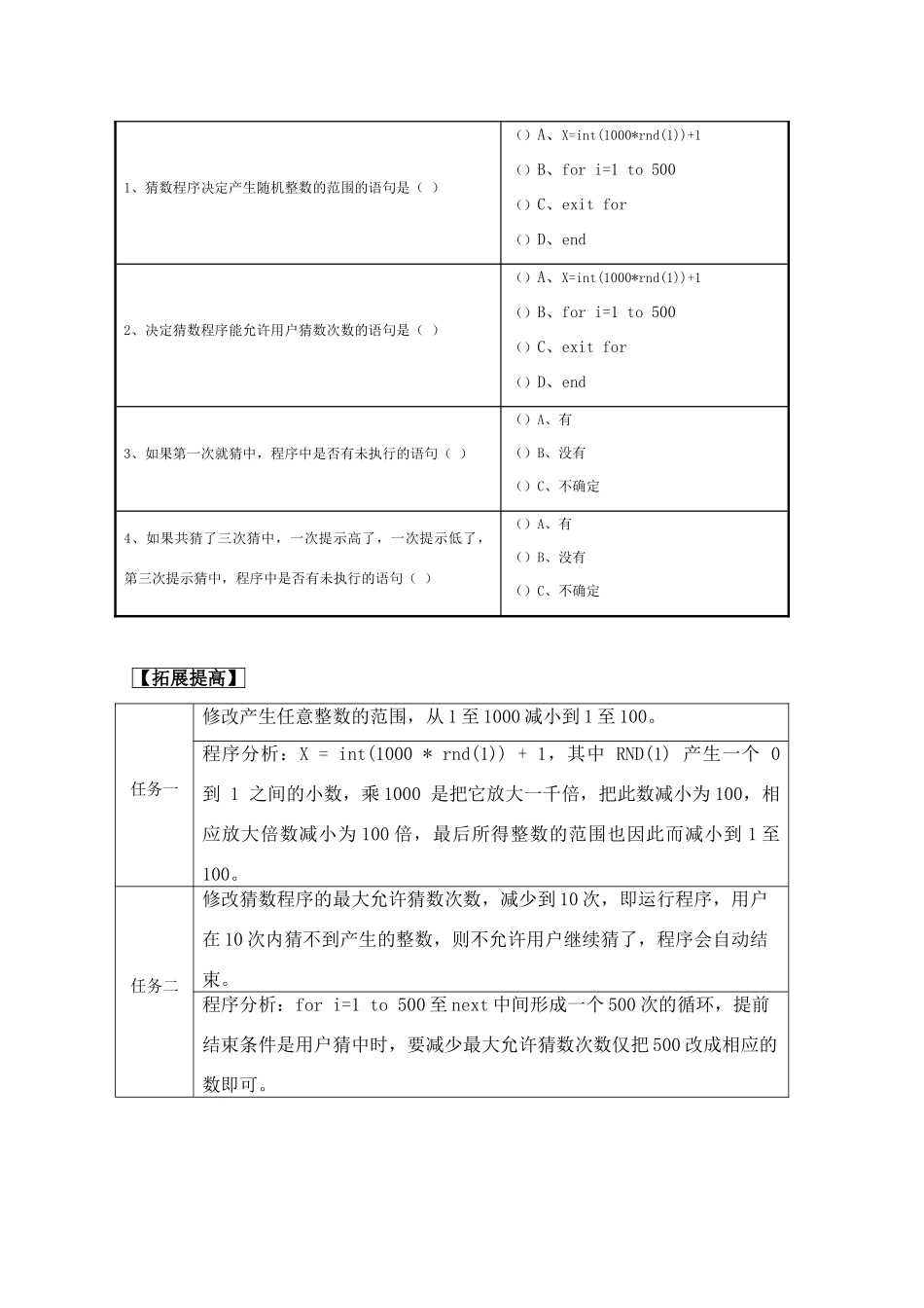 高中信息技术：3.2《信息的编程加工》学案（教科版必修）_第2页
