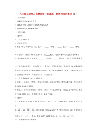 2012届中考化学要点专项复习教案7