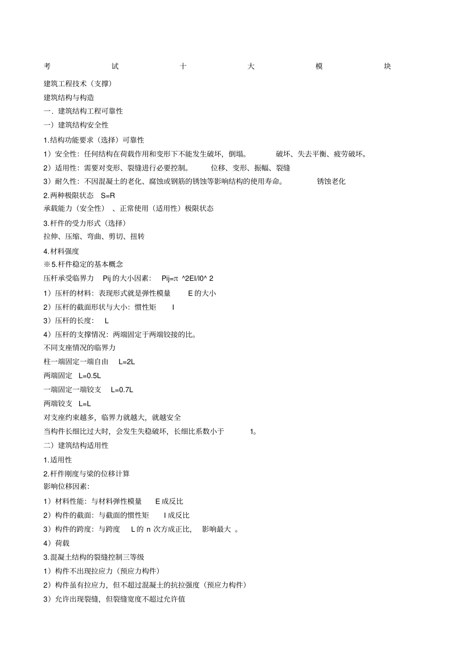 一建建筑知识点总结_第1页