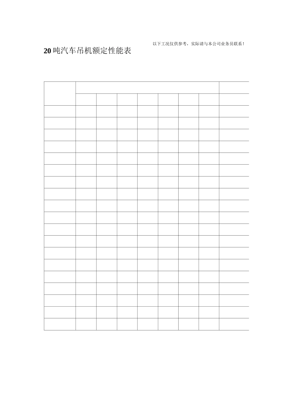 吨汽车吊性能参数表 _第3页