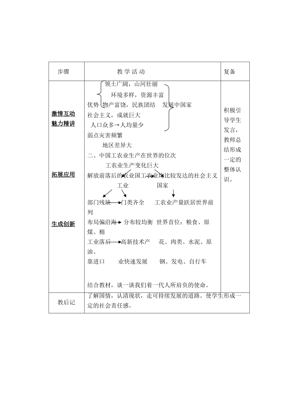 八年级地理下册：第六章 走向世界的中国复习题（学案）湘教版_第2页
