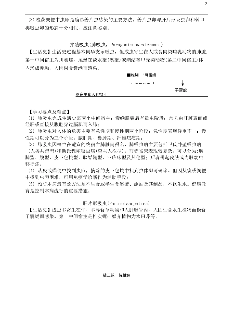 人体寄生虫学 生活史图汇总_第2页