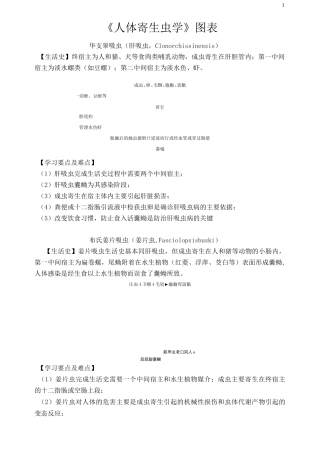 人体寄生虫学 生活史图汇总