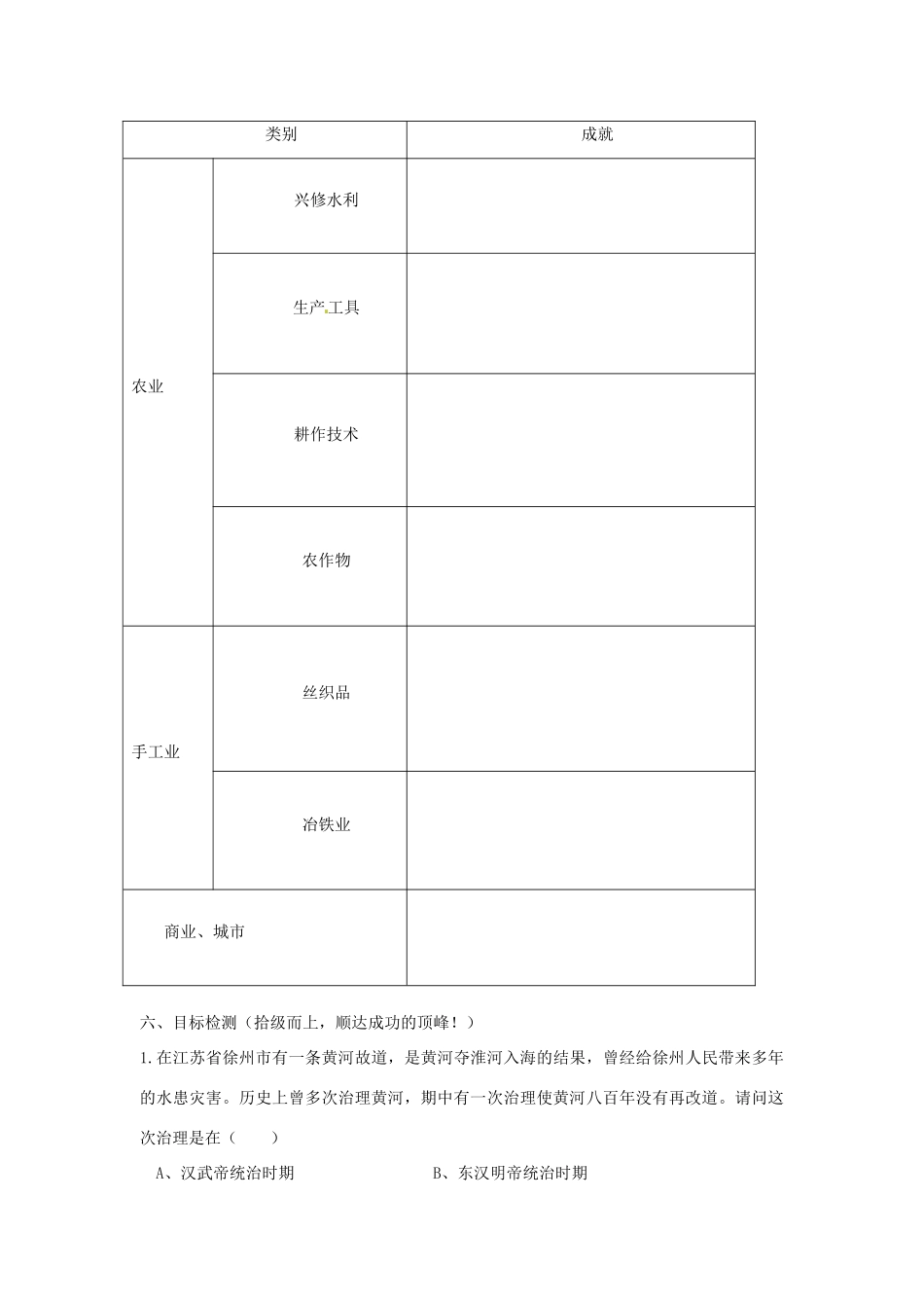 河南师大附中七年级历史上册 第13课 两汉经济的发展学案 新人教版_第3页