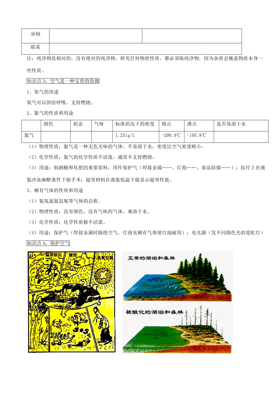 九年级化学上学期2.1空气学案 新人教版_第3页